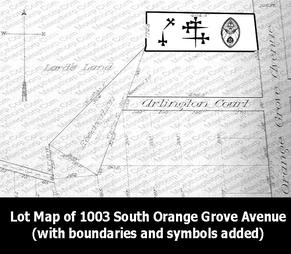 1003 South Orange Grove Avenue Pasadena Lot Map