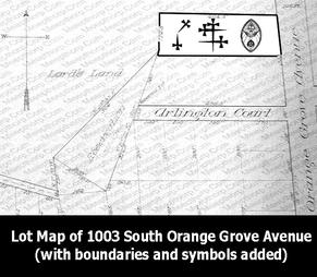 1003 South Orange Grove Avenue Pasadena Lot Map