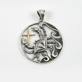 Zodiac Signs Horoscope Sterling Silver Pendants Charms w/Golden Star