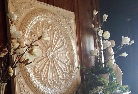 Beautiful Fireplace Mantel Decor for Wedding at Semple Mansion in Minneapolis