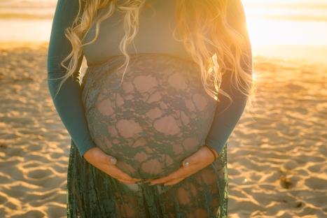 maternity photography baby belly beach golden sunset