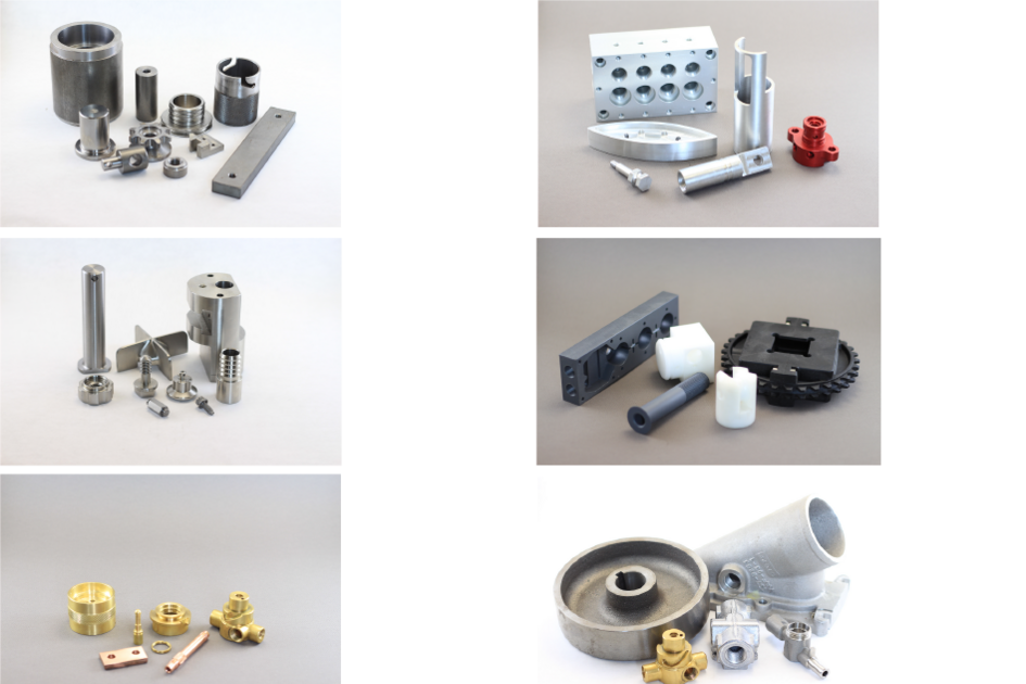 CNC machines including: Swiss screw machine, vertical machine, chucking lathe, horizontal machine, bar-fed lathes.