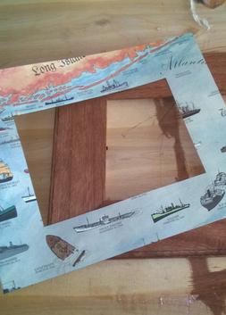 DIY Nautical Shipwreck Chart Picture Frames. www.DIYeasycrafts.com