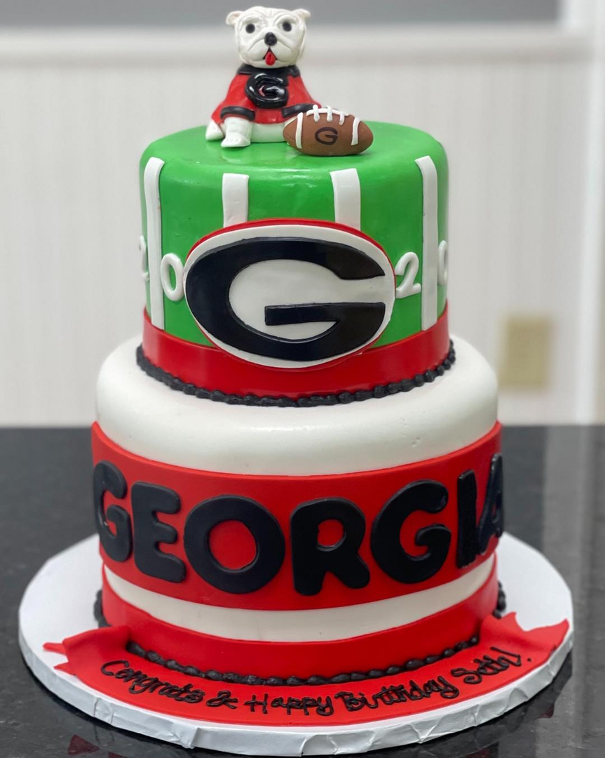 Georgia bulldog cake outlet topper