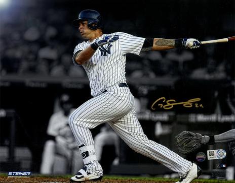 New York Yankees Gary Sanchez Signed Inscribed Game Used 1st Rbi Jersey  Steiner