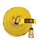 FIRE Hose, 3/4IN.X 25 FT. with Quick-Strap Cord Wraps, Yellow, 250 PSI