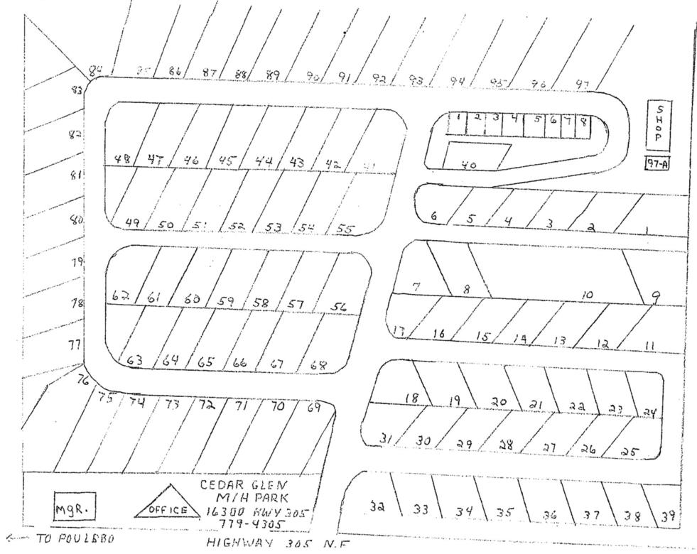 Mobile Home Park Map