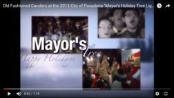 The Old Fashioned Carolers at the 2013 City of Pasadena "Mayor's Holiday Tree Lighting" ceremony