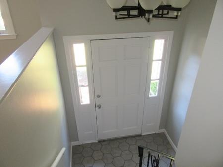 newly painted interior entrance in Foxboro, MA.