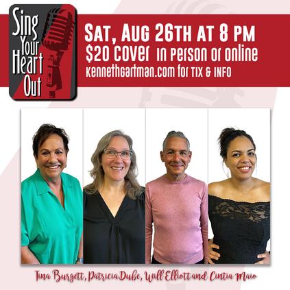 Tina Burgett, Patricia Dube, Will Elliott and Cintia Maio in "Sing Your Heart Out"