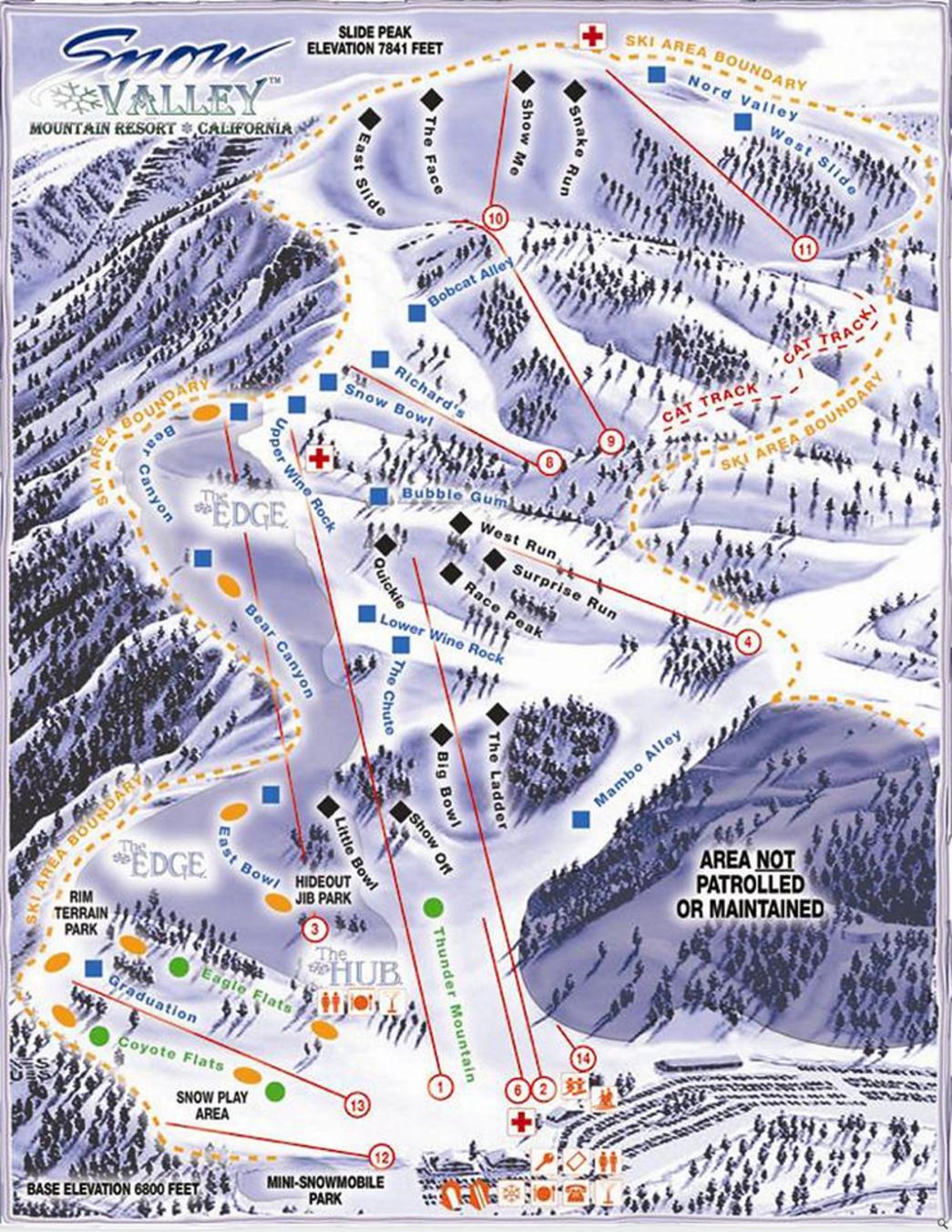 Snow Valley Trail Map Stg - Snow Valley - California