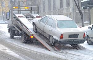 Car towed by a towing company in Queens, NY