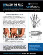 flexor tenosynovitis, William Monahan