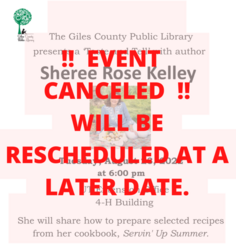 Taste and Tell Event Cancelled