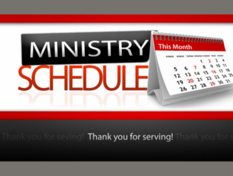 Ministry Schedule