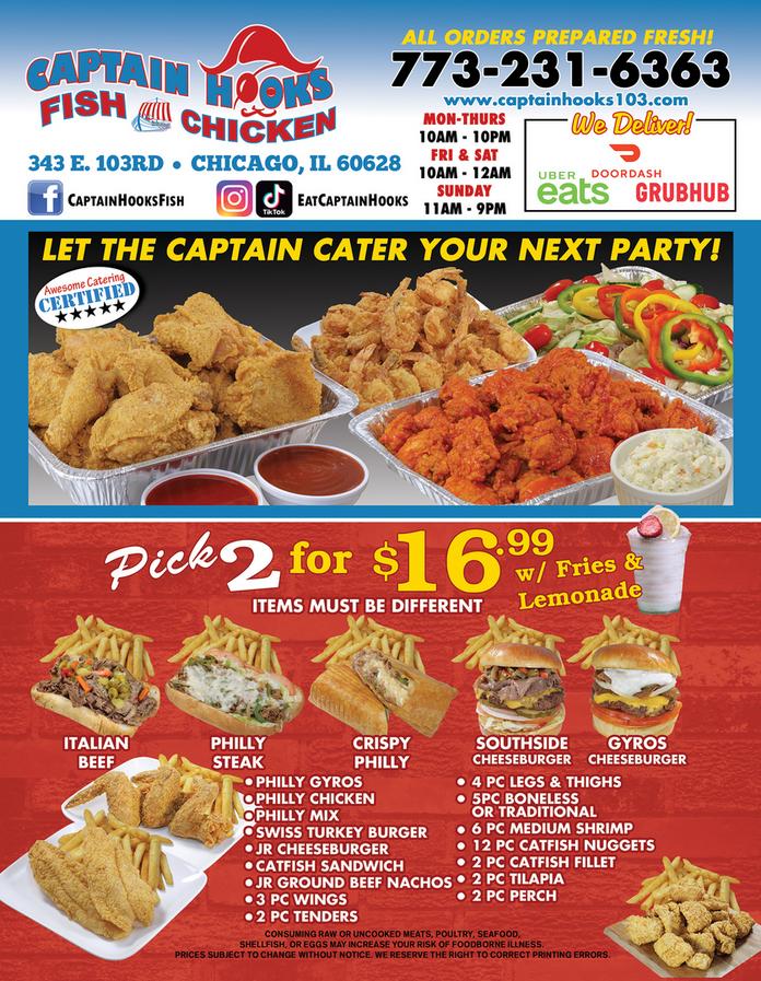 Hooks menu deals