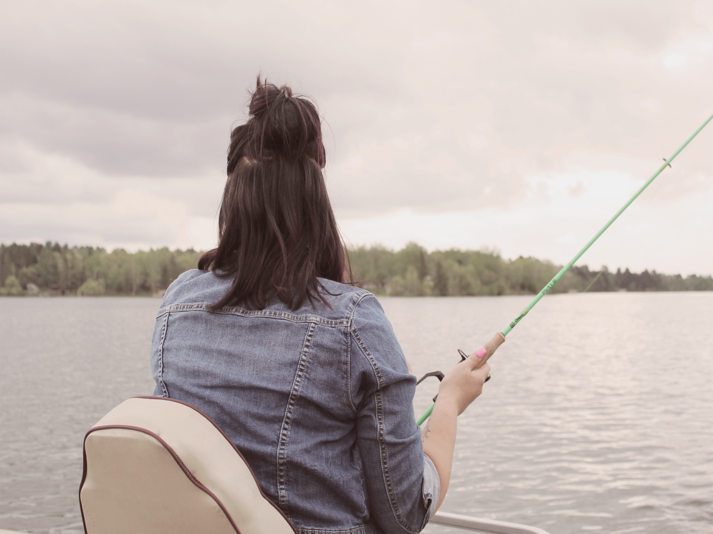 Nice girl with the fishing rod on the shores of lake fishing 3 Stock Photo  by ©ChiccoDodiFC 32124681