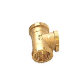 Brass Tee Pipe Fitting G1/2 Female Thread T Shaped Connector Coupler