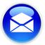 Email graphic image - white envelope on blue background