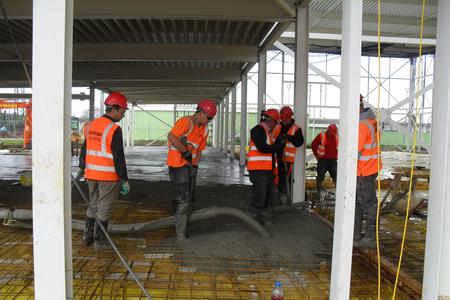 Concrete works at Banstead leisure centre
