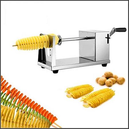 Spiral Potato Chips Cutter in Pakistan Stainless Steel Tower Tornado Lays Round Spring Slicer Islamabad