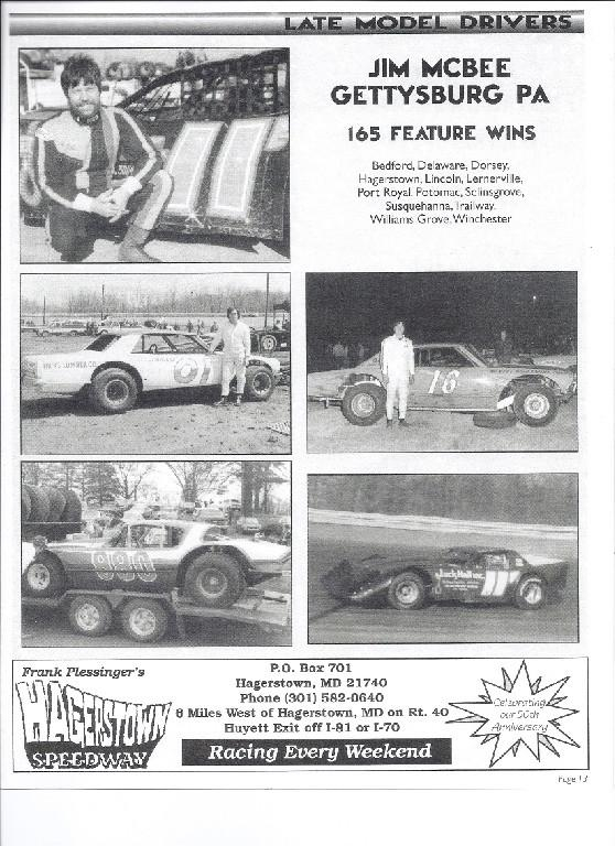 Bedford 6-12-1994 & Hagerstown Speedways 6-3-1990 SKU 230 