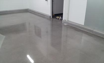 polished concrete meat cutting room