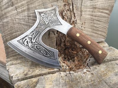 How to make a Viking or Celtic broad axe style kitchen cleaver. FREE step by step instructions. wwwDIYeasycrafts.com