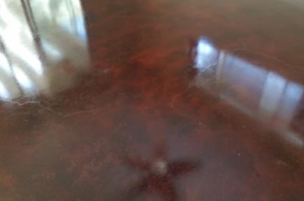 charcoal red decorative concrete floor