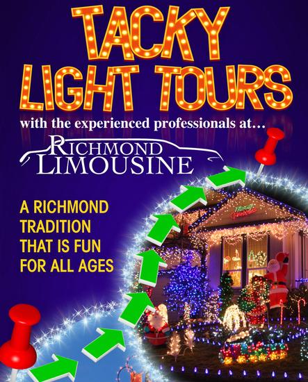 Richmond Va Tacky Light Tour Map Tacky Light Tours - Richmond Va Holiday Light Tours - Christmas Light Limos