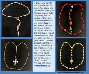 Four Horsemen of Apocalypse;rides a pale horse;war; skull rosary