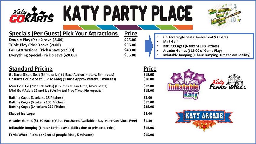 Katy went to play miniature golf on Monday, when it cost $1 to