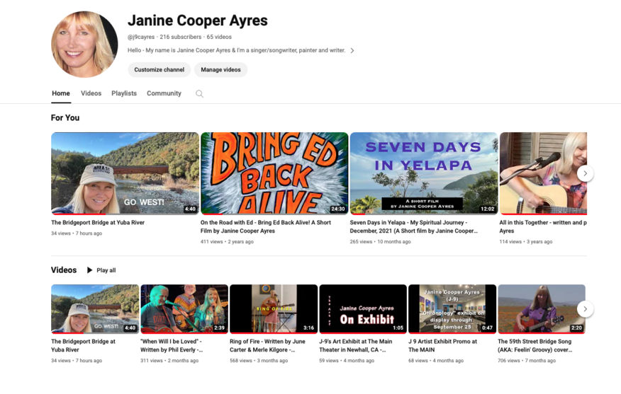 Janine's youtube channel