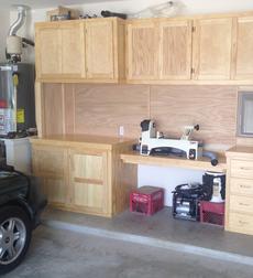 Custom work shop cabinets