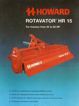 Howard Rotavator Model HR15 Brochure