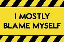 I Mostly Blame Myself - logo - clicking on this will take you to ticketing