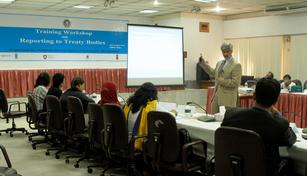 Lyal S. Sunga in Dhaka Bangladesh training UN human rights treaty bodies