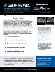 Ovarian Torsion, Abd pain, GYN, Alexis Darnish, ER