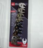 < img src = "6 points crowfoot wrench set.jpg " alt = " 6 points crowfoot wrench set flare nut with rail track" >