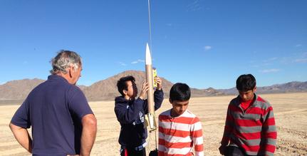 Walking back with our rocket