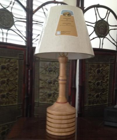 Oak table lamp