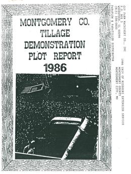 Montgomery Co.Tillage Demonstration Plot Report 1986
