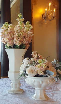 Ivory Vases for Event Decor