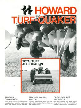 Howard Rotavator Model HR20 Turf-Quaker Brochure