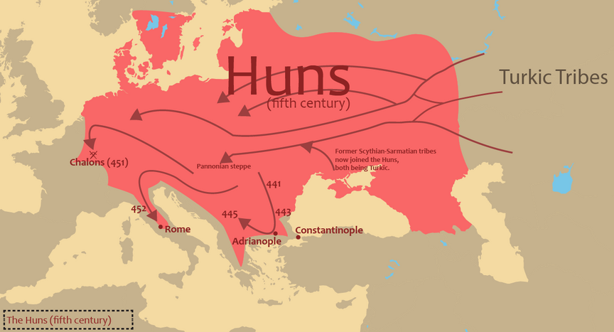 European Hun Empire Map - Bahadir Gezer