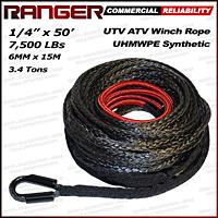 Ranger UTV Side by Side Aluminum Hawse Fairlead for 4000-5500 LBs UTV Winch 6 Mount by Ultranger Glossy Red 152.4MM 