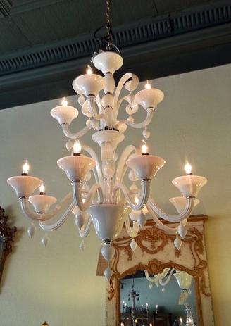 Murano Glass white new cieling fixture chandelier