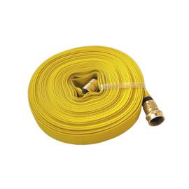 Wildland Fire Hose, Single Jacket, 3/4in.x50 ft., YELLOW, 250psi, Garden Thread