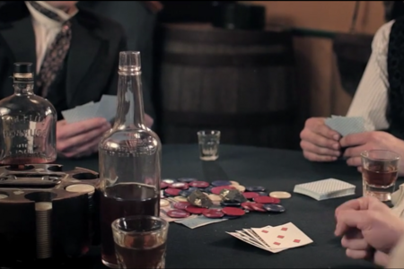 old West 1880's gambling poker table set
