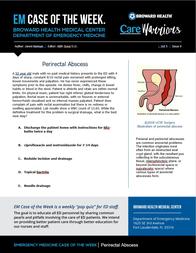 Perirectal Abscess, Jared Herman, ED, GI, abscess